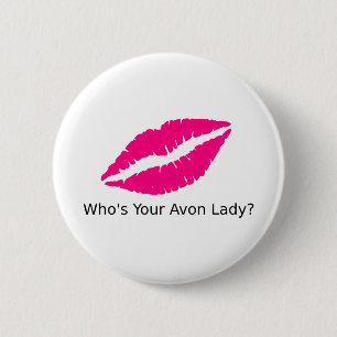 Chapa Redonda De 5 Cm ¿Quién es tu Avon Lady Lips?