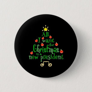 Chapa Redonda De 5 Cm Quiero que los Navidades sean un nuevo árbol de na
