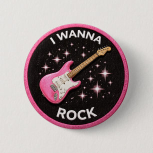 Chapa Redonda De 5 Cm Quiero Rockear