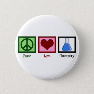 Chapa Redonda De 5 Cm Química de amor por la paz
