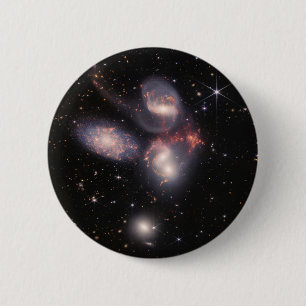 Chapa Redonda De 5 Cm Quinteto del telescopio espacial JWST James Webb S