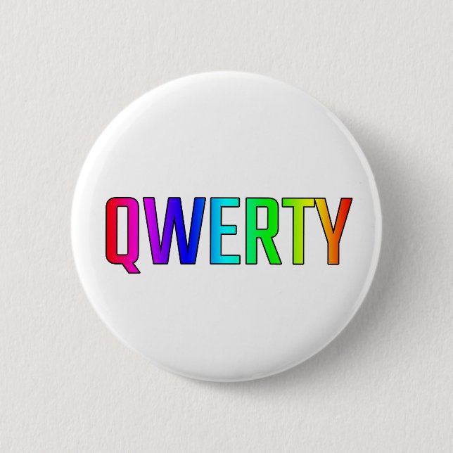 CHAPA REDONDA DE 5 CM QWERTY (Anverso)