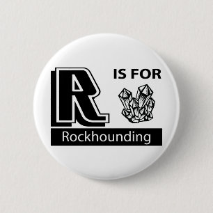 Chapa Redonda De 5 Cm R está para Rockhounding