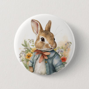 Chapa Redonda De 5 Cm Rabbit Peter