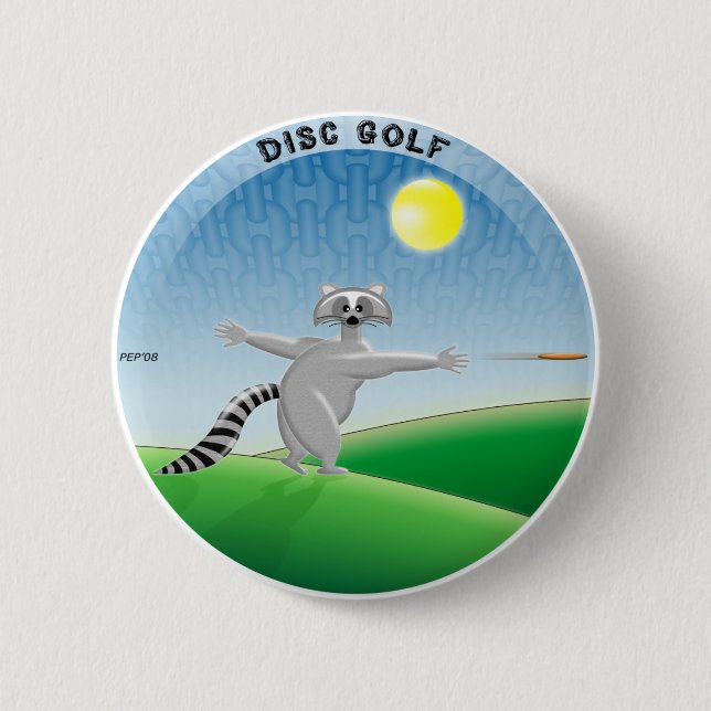 Chapa Redonda De 5 Cm Raccoon (Anverso)