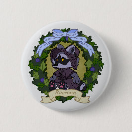 Chapa Redonda De 5 Cm Raccoon Button