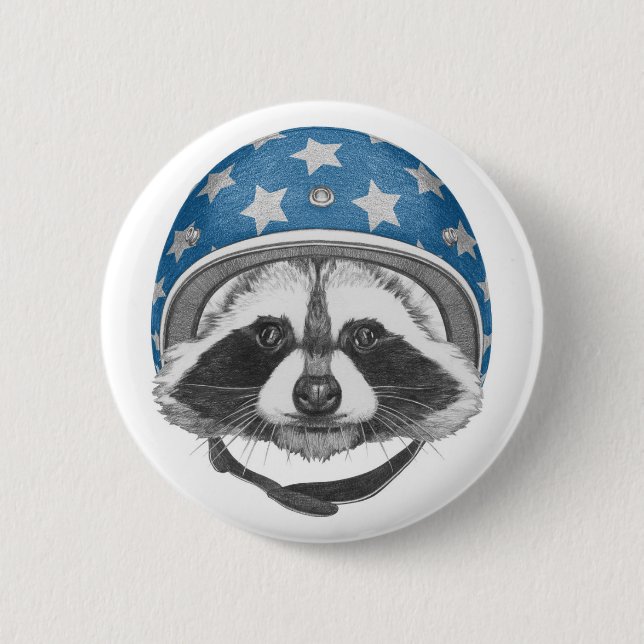 Chapa Redonda De 5 Cm Raccoon Daredevil (Anverso)
