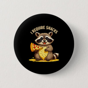 Chapa Redonda De 5 Cm Raccoon gracioso, Reto Aperitivos