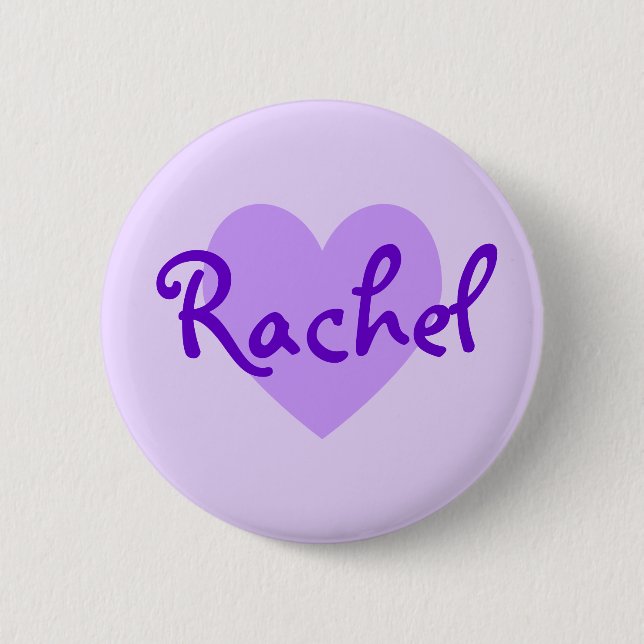 Chapa Redonda De 5 Cm Rachel en morado (Anverso)