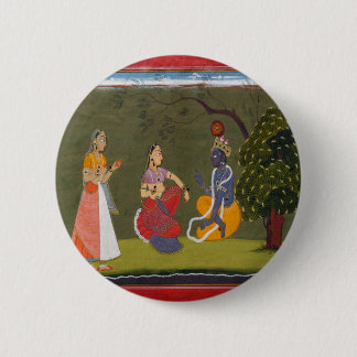 Chapa Redonda De 5 Cm Radha y Krishna en la discusión