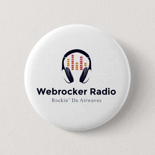 Chapa Redonda De 5 Cm Radio Webrocker (Anverso)