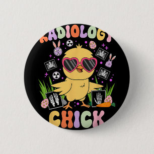 Chapa Redonda De 5 Cm Radiología del día de Pascua Pollito Técnico de Ra