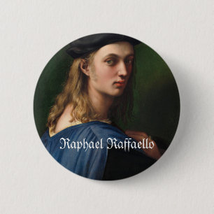 Chapa Redonda De 5 Cm Rafael Raffaello Bindo Altoviti