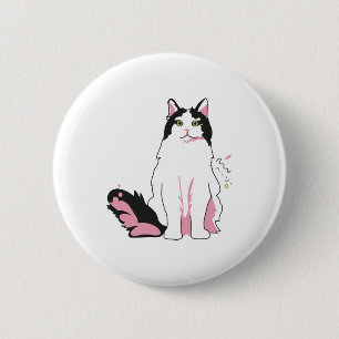 Chapa Redonda De 5 Cm Ragamuffin Cat