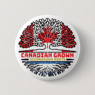 Chapa Redonda De 5 Cm Raíces de árbol canadiense nicaragüense