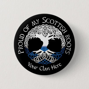 Chapa Redonda De 5 Cm Raíces escocesas