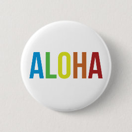 Chapa Redonda De 5 Cm Rainbow Aloha