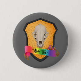 Chapa Redonda De 5 Cm Rainbow Bite Me Badger Skull