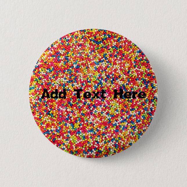 Chapa Redonda De 5 Cm Rainbow Candy Sprinkles (Anverso)