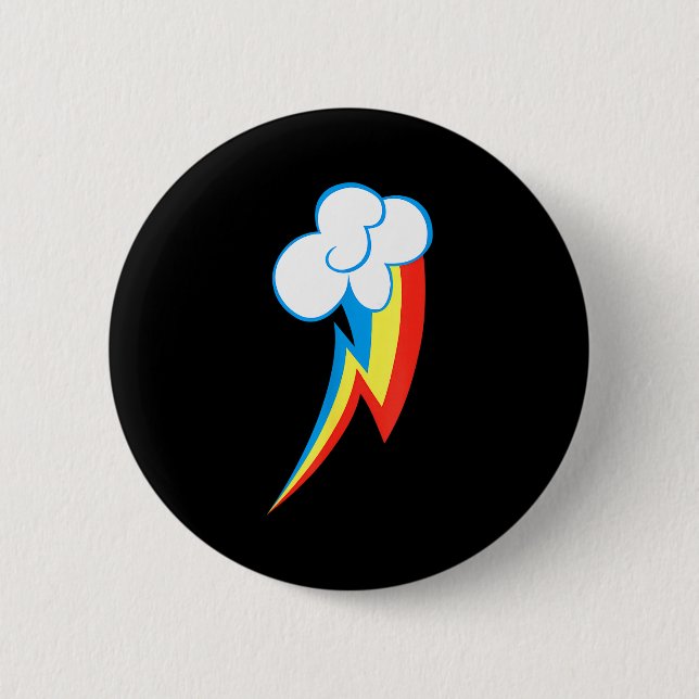 Chapa Redonda De 5 Cm Rainbow Dash Cuties Mark  (Anverso)