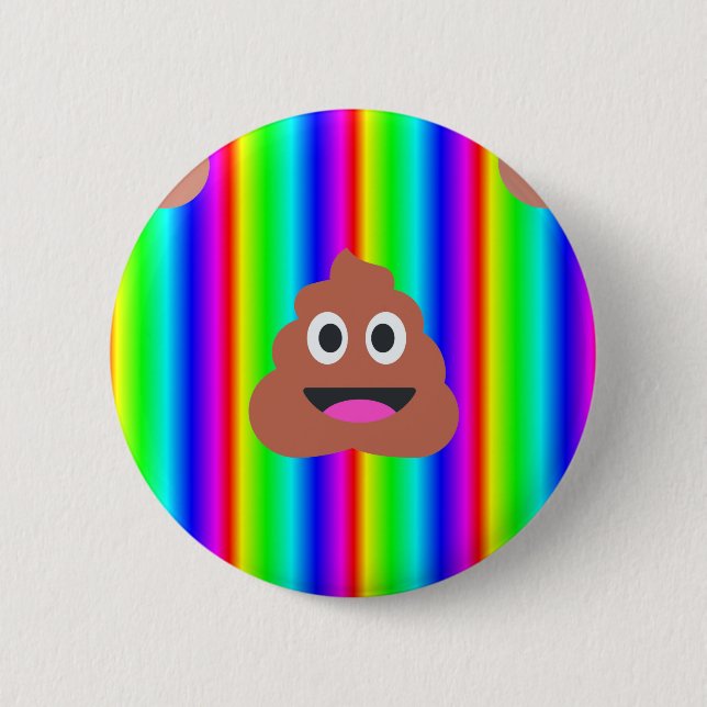 Chapa Redonda De 5 Cm rainbow poop emoji (Anverso)