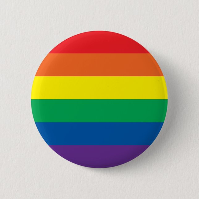 Chapa Redonda De 5 Cm Rainbow Pride Button (Anverso)