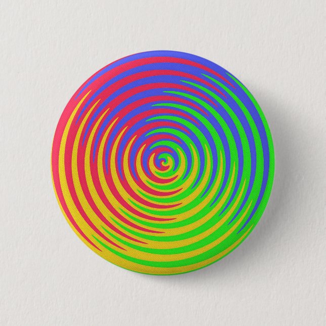 Chapa Redonda De 5 Cm Rainbow Spiral Button (Anverso)