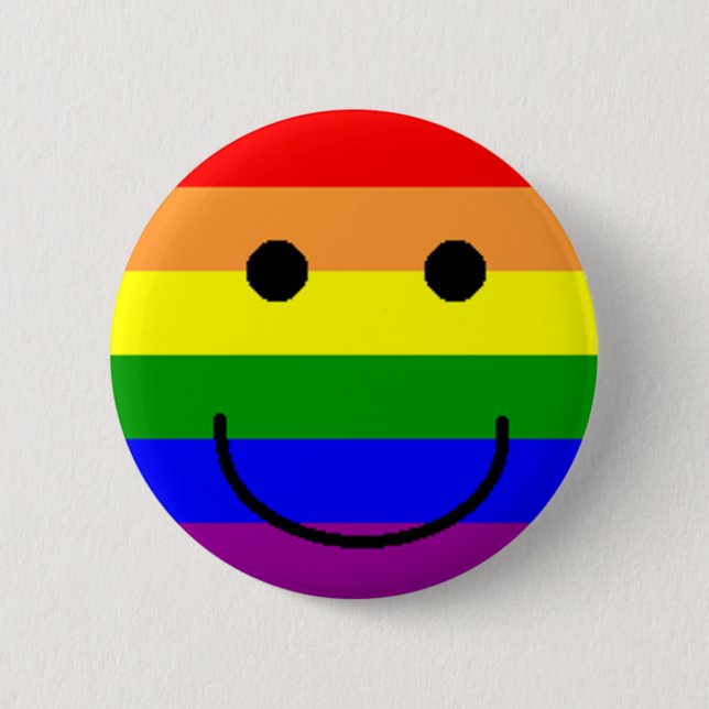 Chapa Redonda De 5 Cm rainbowsmiley (Anverso)