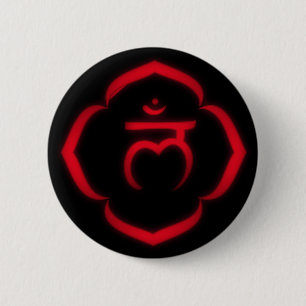 Chapa Redonda De 5 Cm Raíz "estarcida" Chakra - Muladhara