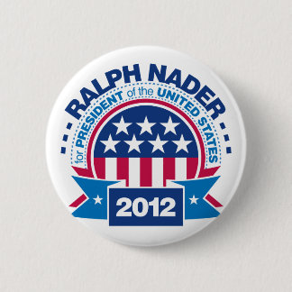 Chapa Redonda De 5 Cm Ralph Nader para el presidente 2012