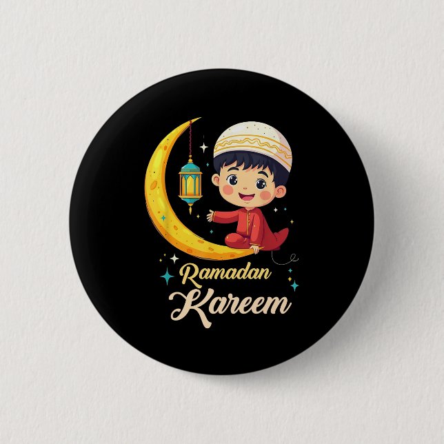 Chapa Redonda De 5 Cm Ramadan Kareem (Anverso)