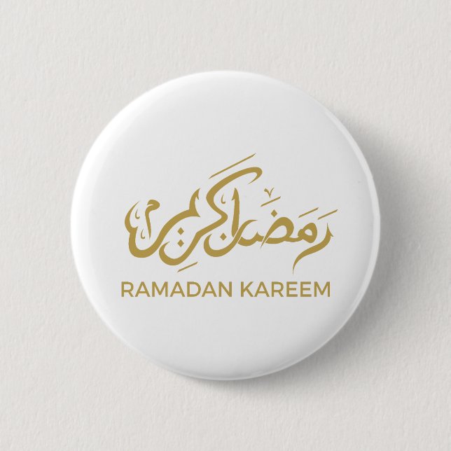 Chapa Redonda De 5 Cm Ramadan Kareem árabe islámico (Anverso)