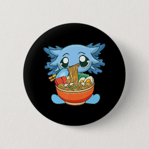 Chapa Redonda De 5 Cm Ramen Axolotl Kawaii Anime Chica de regalo de comi