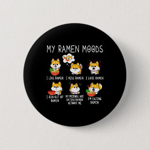 Chapa Redonda De 5 Cm Ramen Shiba Inu Perro Adoran Fideos Japoneses Para
