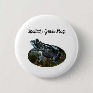 Chapa Redonda De 5 Cm Rana de hierbas, placa redonda de 6 cm