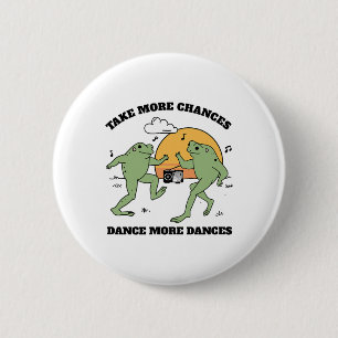 Chapa Redonda De 5 Cm Ranas bailando juntas