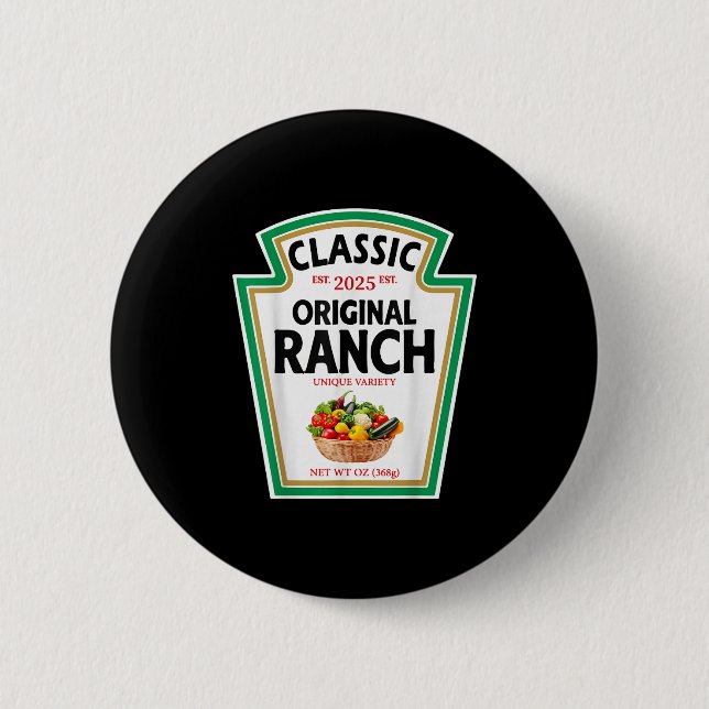 Chapa Redonda De 5 Cm Ranch Sauce Green Salad Dressing Condiment Diy Hal (Anverso)