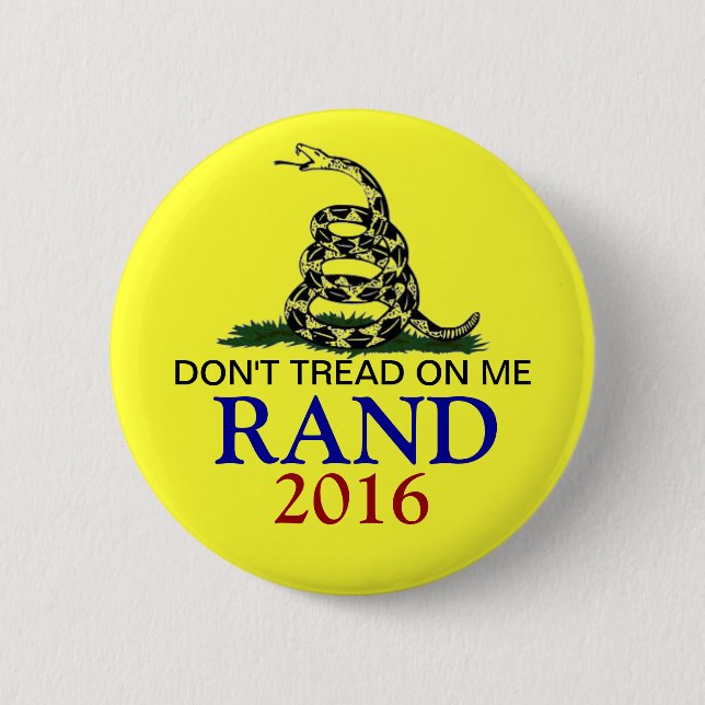 Chapa Redonda De 5 Cm Rand Paul 2016 (Anverso)