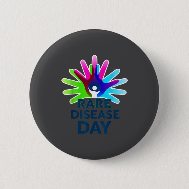 Chapa Redonda De 5 Cm Rare Disease Awareness Shirt - Rare Disease Day 20 (Anverso)