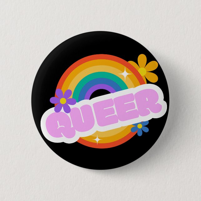 Chapa Redonda De 5 Cm Raro. LGTB+Orgullo. (Anverso)