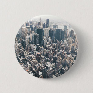 Chapa Redonda De 5 Cm Rascacielos y tejados de New York City