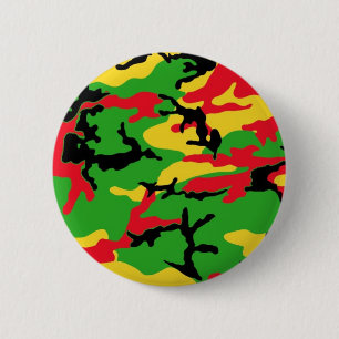Chapa Redonda De 5 Cm Rasta coloreó camuflaje