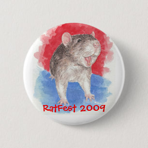 Chapa Redonda De 5 Cm rata de risa, Ratfest 2009