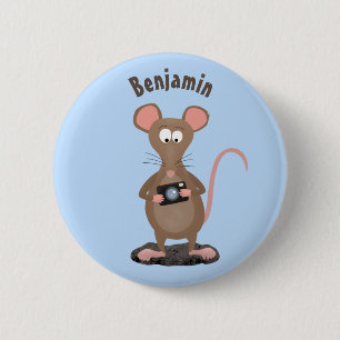 Chapa Redonda De 5 Cm Rata divertida con ilustracion de personalizado de