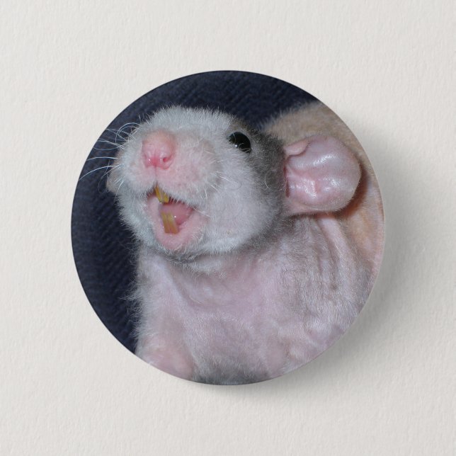Chapa Redonda De 5 Cm Rata Sonriente Adorable (Anverso)