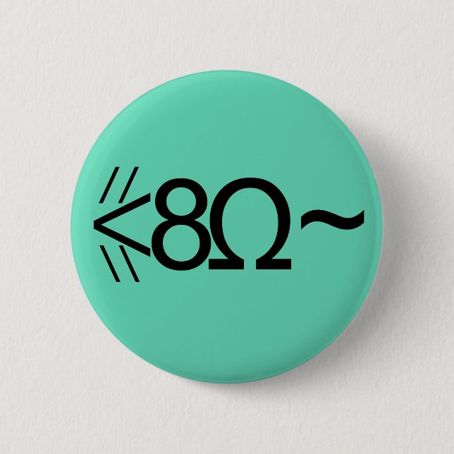 Chapa Redonda De 5 Cm Ratón ASCII (Anverso)