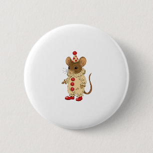 Chapa Redonda De 5 Cm Ratón de payaso