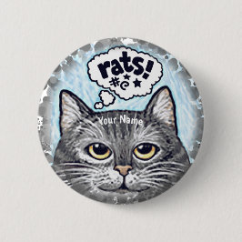 Chapa Redonda De 5 Cm ratzcat oh ratas gato pin