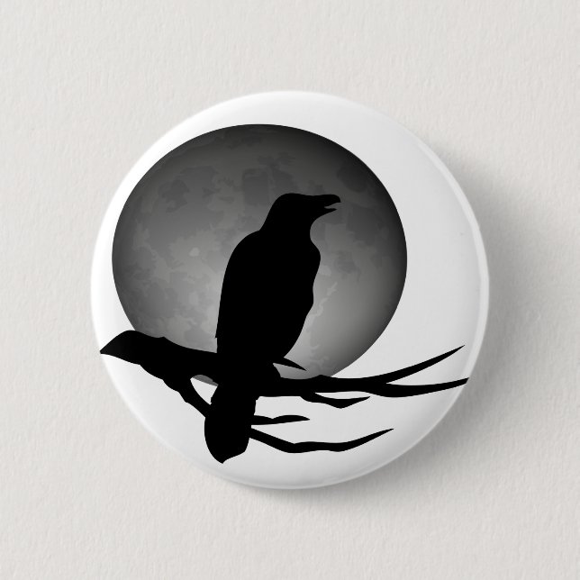 Chapa Redonda De 5 Cm raven de luna (Anverso)