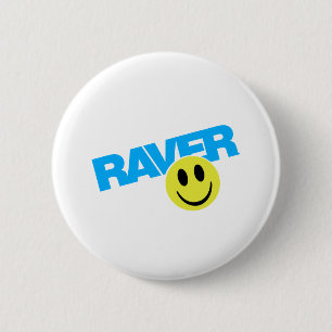 Chapa Redonda De 5 Cm Raver - delirio del ir de discotecas de DJ de la